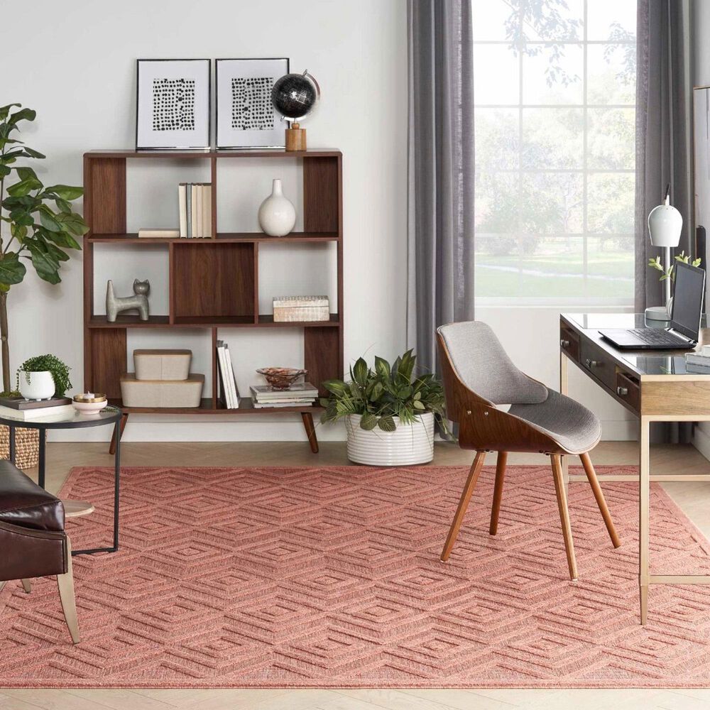 Nourison Versatile 8&#39; x 10&#39; Coral and Orange Indoor/Outdoor Area Rug, , large
