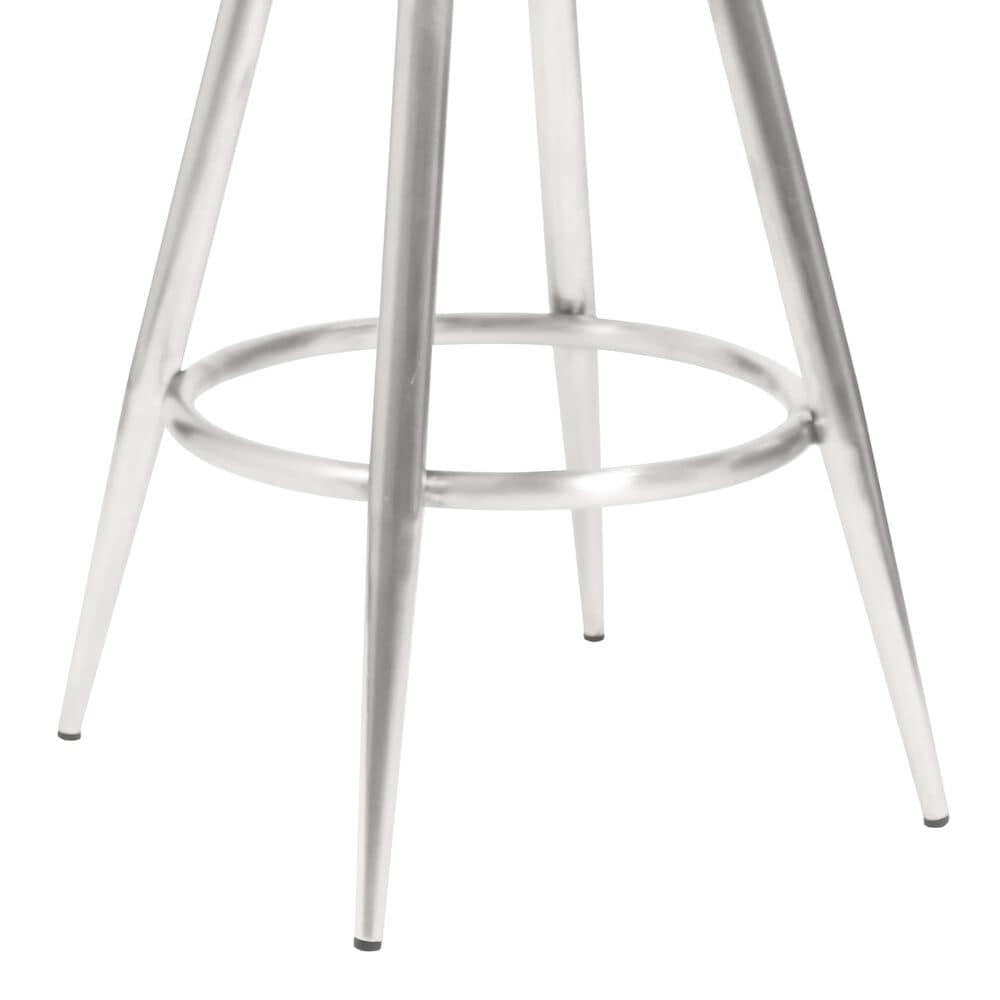 Blue River Amador 26&quot; Counter Stool with Vintage Gray Cushion in Brushed Stainless Steel, , large