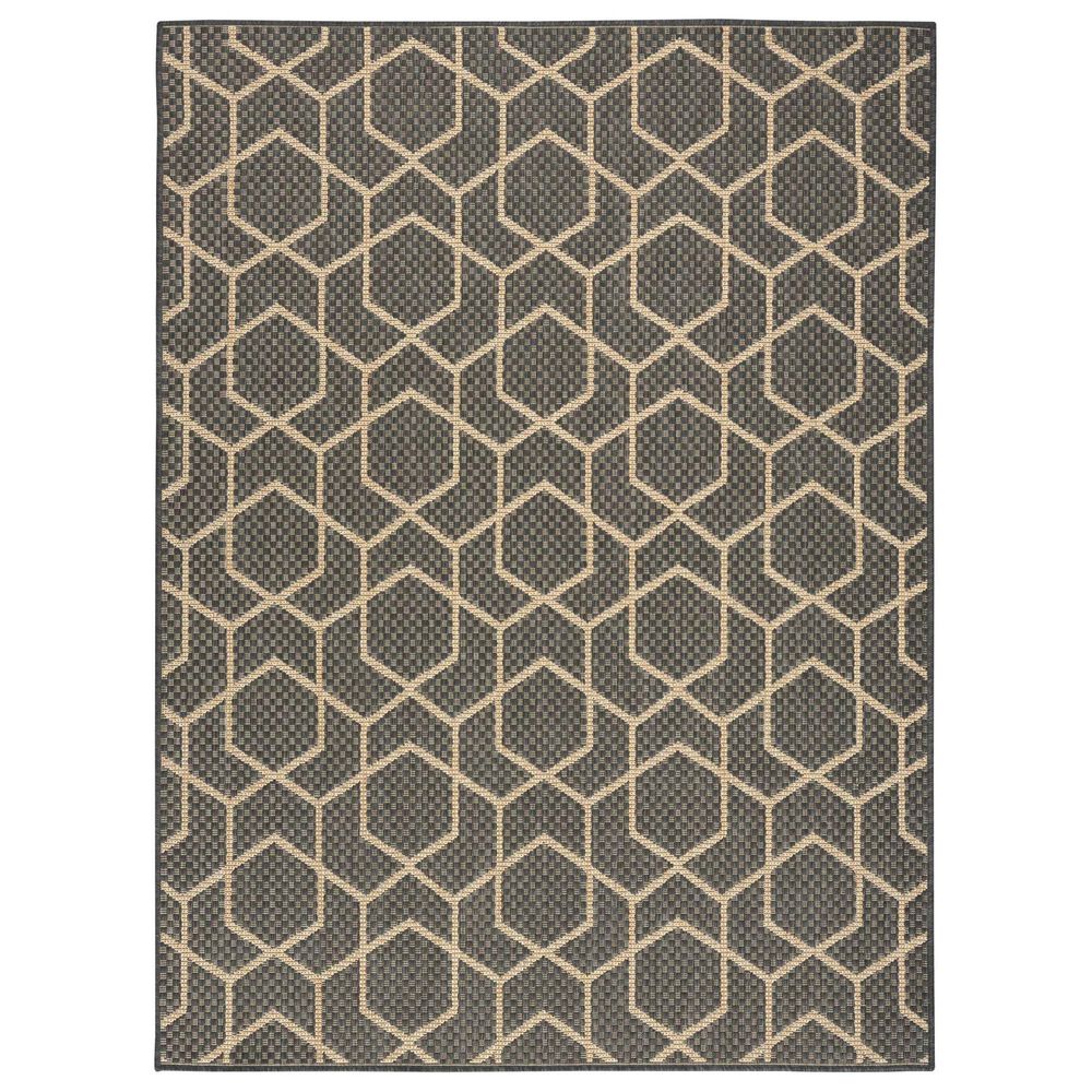 Nourison Horizon HOZ01 Charcoal 8&#39; x 10&#39; Indoor/Outdoor Area Rug, , large