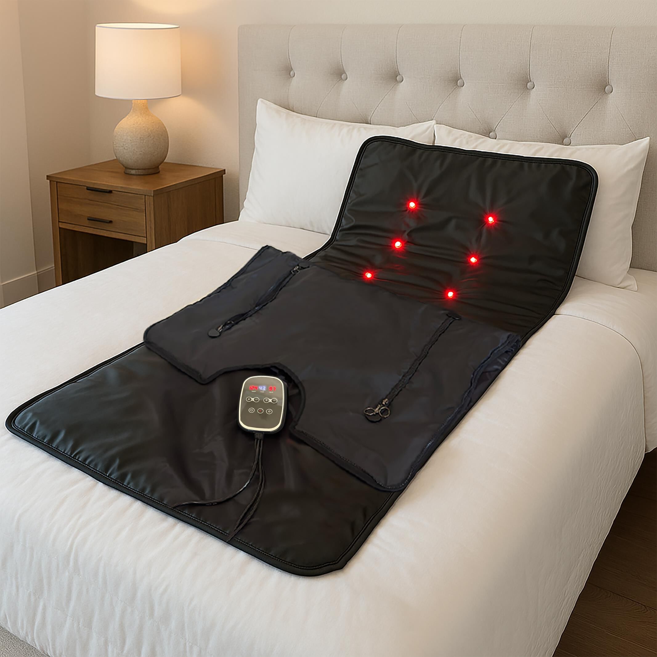 EZlife Sauna Blanket with Red Light LED Therapy w/ ultra low EMF