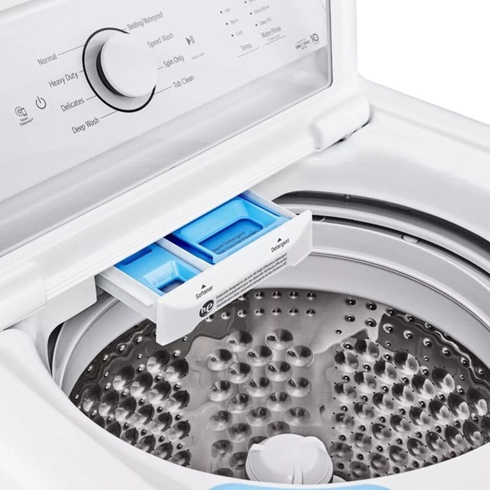 LG 4.1 Cu. Ft. Top Load Washer with 4-Way Agitator and TurboDrum Technology in White, , large