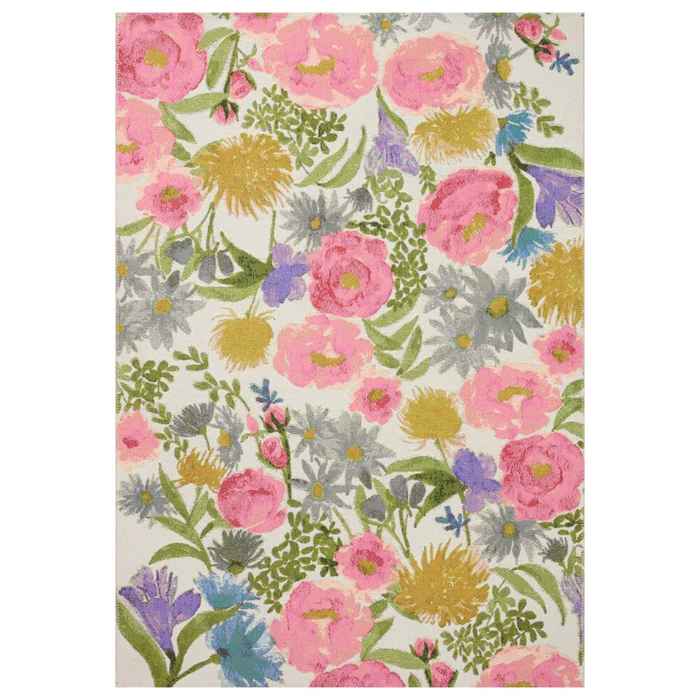 Loloi II Botanical 2"5" x 3"11" Ivory and Multicolor Area Rug, , large