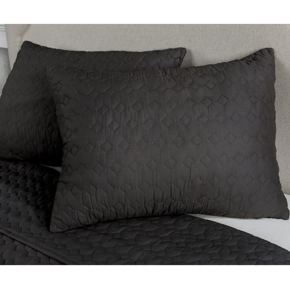 Rizzy Home Urban Mesh 20" x 36" King Sham in Black, , large