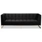 Baxton Studio Ambra Stationary Sofa in Black Velvet, , large