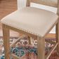 Linon Home Decor Emmy 26" Counter Stool with Natural Cushion in Grey Wash, , large