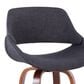 LumiSource Cosmo 30" Swivel Barstool with Grey Upholstery in Black (Set of 2), , large