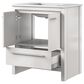 Lexora Home Lafarre 30" Single Bathroom Vanity in White with 2 cm White Quartz Top and Rectangular Sink, , large