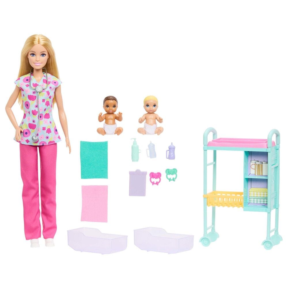 Barbie Careers Baby Doctor Playset with Blonde Fashion Doll, , large