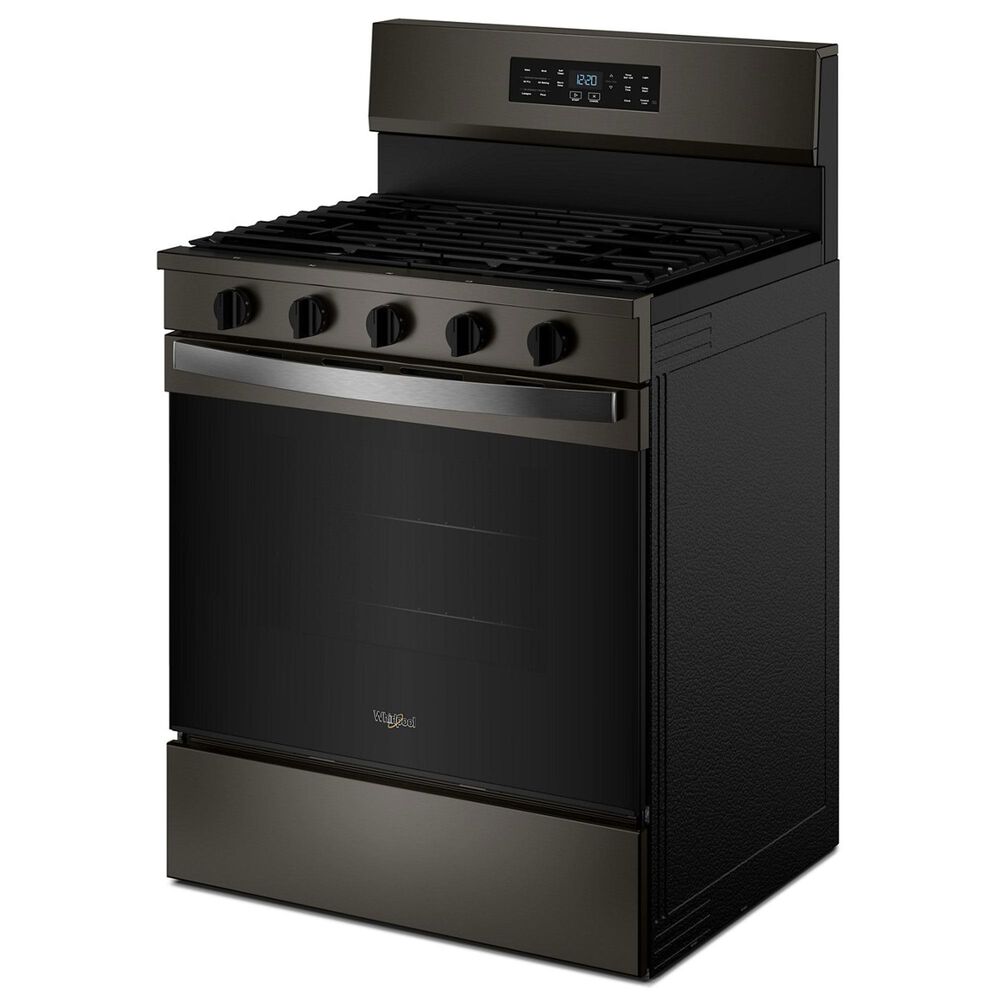 Whirlpool 5 Cu. Ft. Gas Range with Air Cooking Technology in Black-on-Stainless, , large