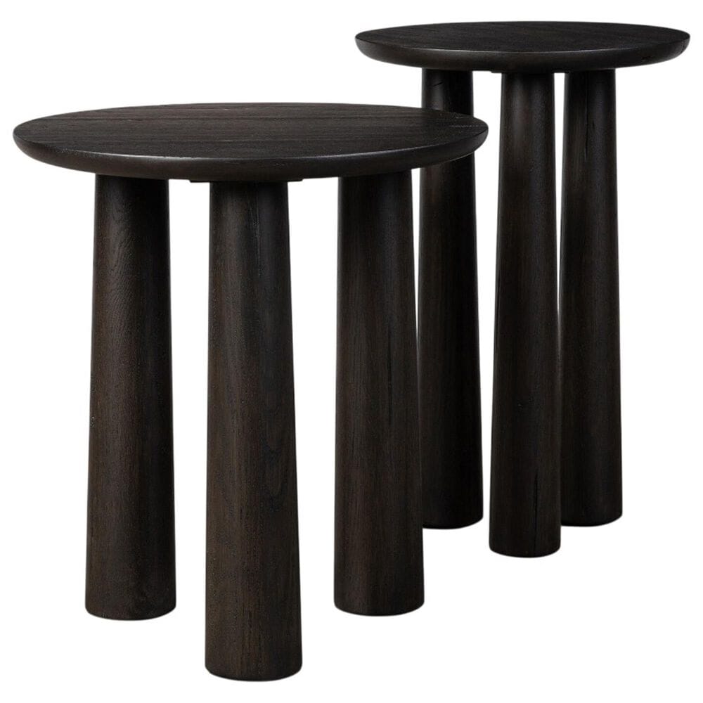 Four Hands Patten Nesting End Tables in Smoked Black, , large