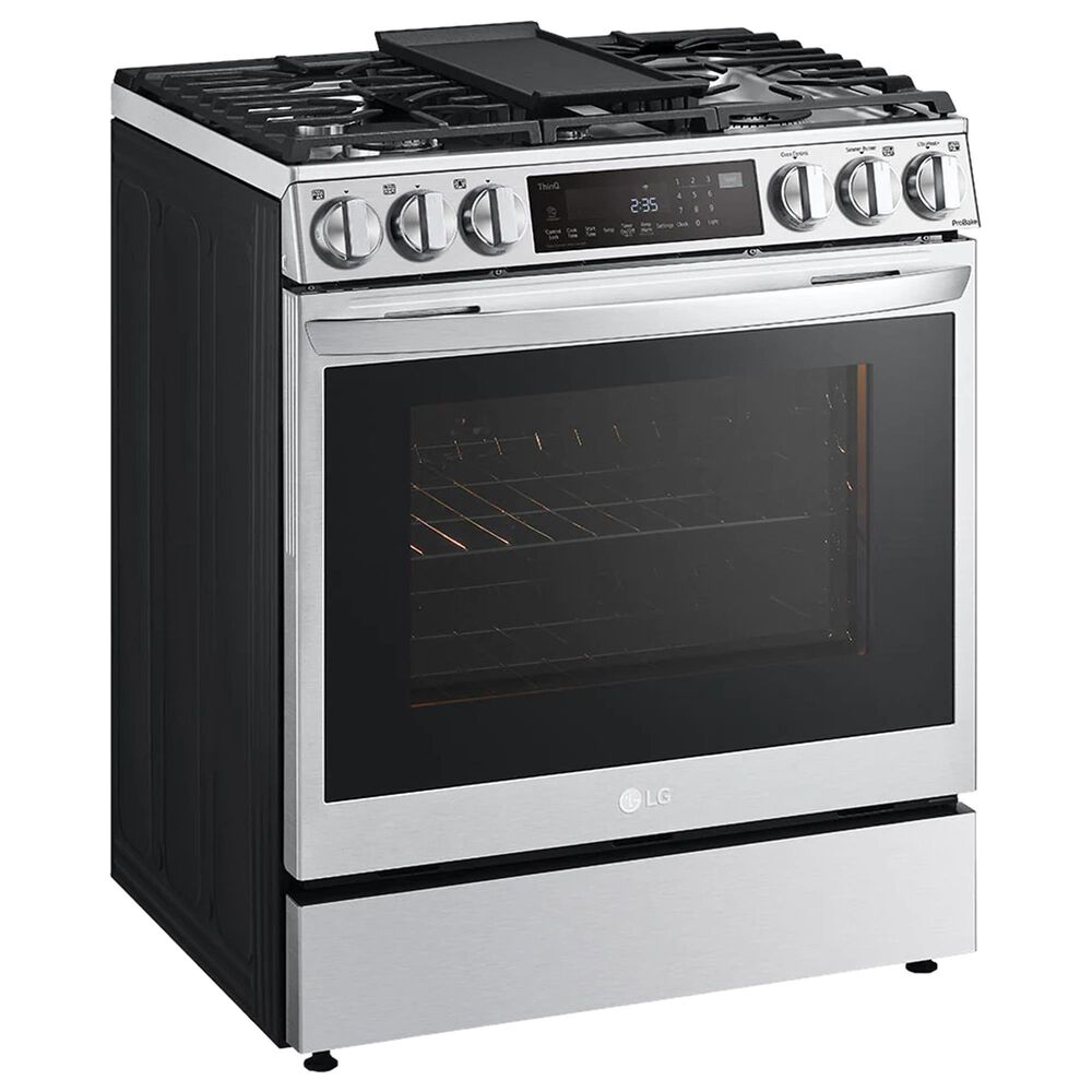 LG 6.3 Cu. Ft. Convection InstaView Dual Fuel Slide-In Range in Print Proof Stainless Steel, , large