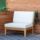 Linon Home Decor Fontana Patio Armless Chair in Antique White, , large
