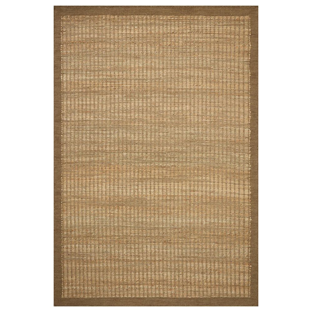 Amber Lewis x Loloi Lilah Natural and Bark 7"9" x 9"9" Area Rug, , large