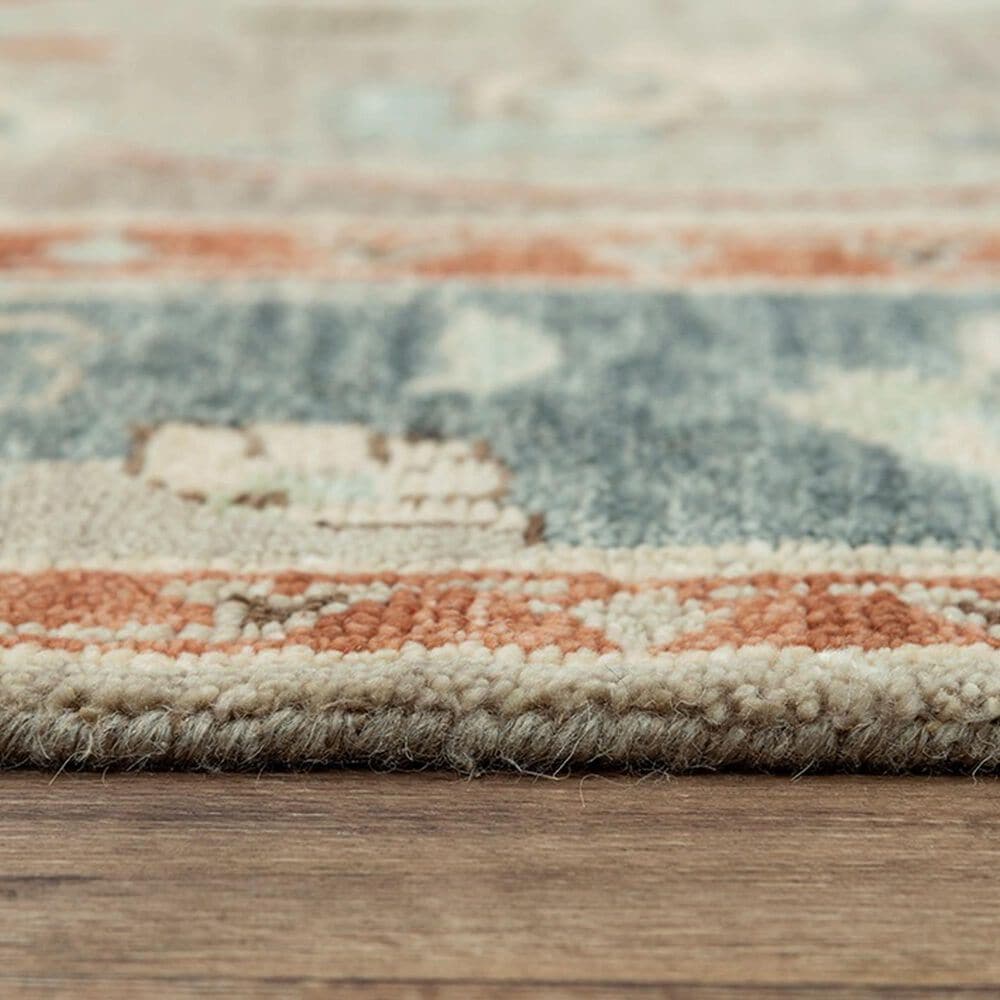 RIZZY Belmont 2&#39; x 3&#39; Light Blue, Beige and Rust Area Rug, , large