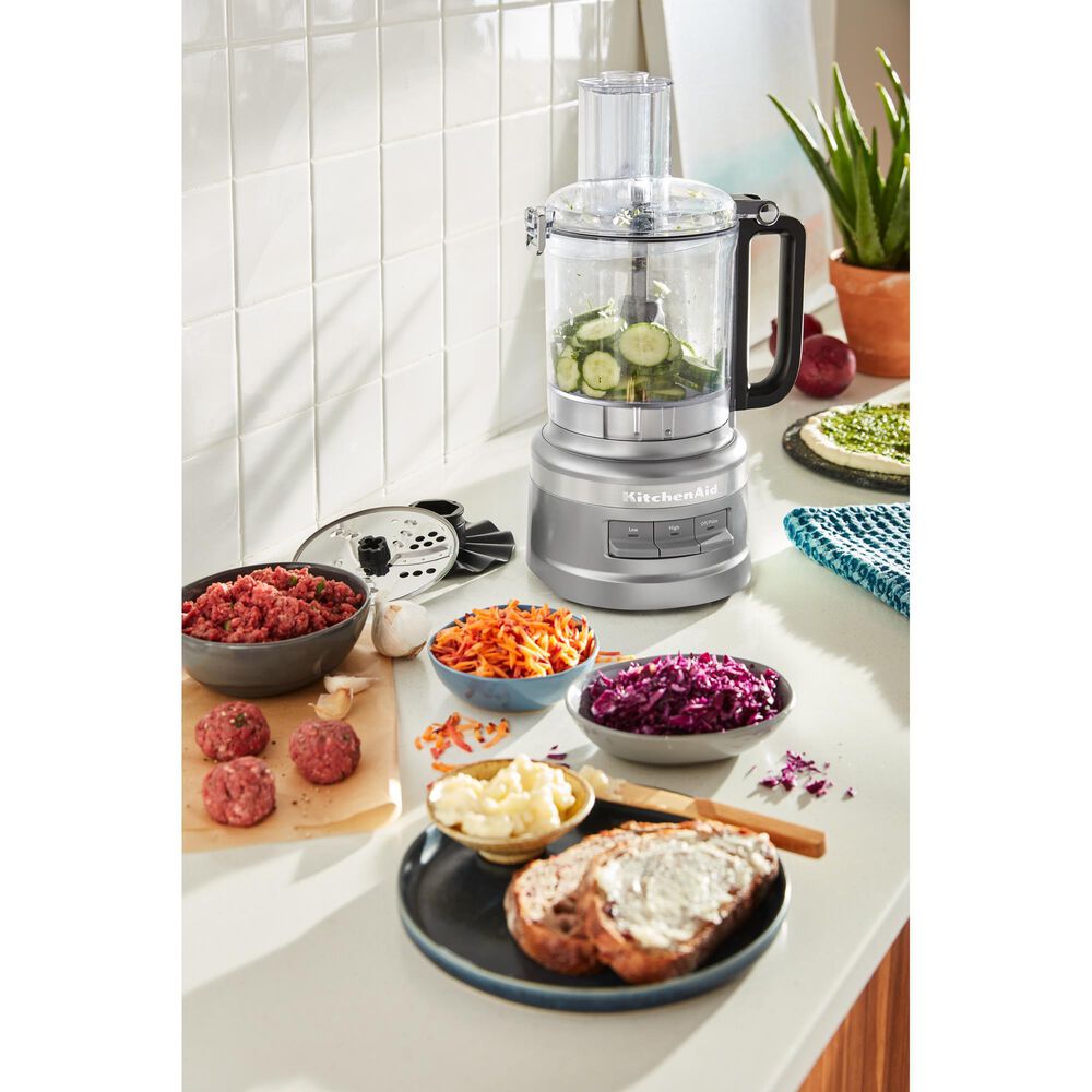 KitchenAid 9 Cup Food Processor in Contour Silver, , large