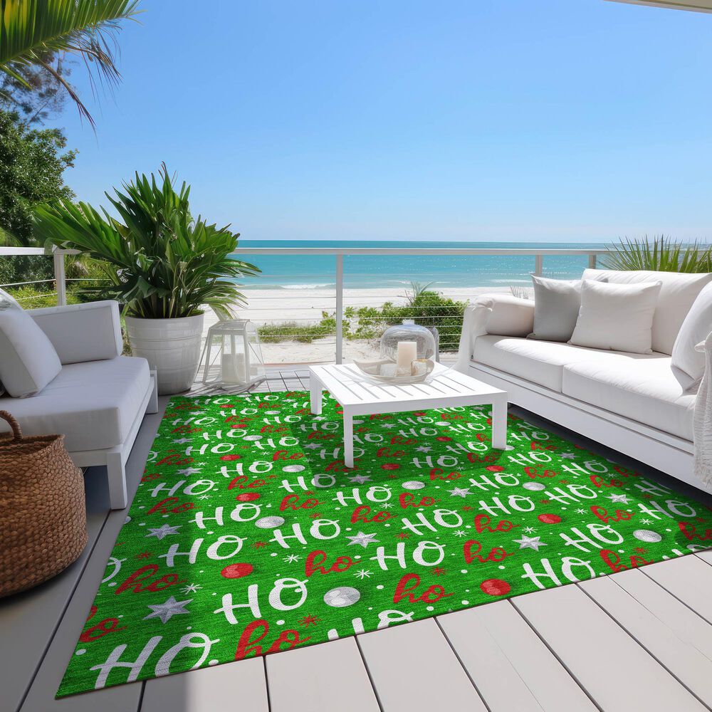 Dalyn Rug Company Wonderland WN18 5&#39; x 7&#39;6&quot; Green Indoor/Outdoor Area Rug, , large