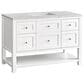 James Martin Breckenridge 48" Single Bathroom Vanity in Bright White with 3 cm Eternal Jasmine Pearl Quartz Top and Rectangular Sink, , large