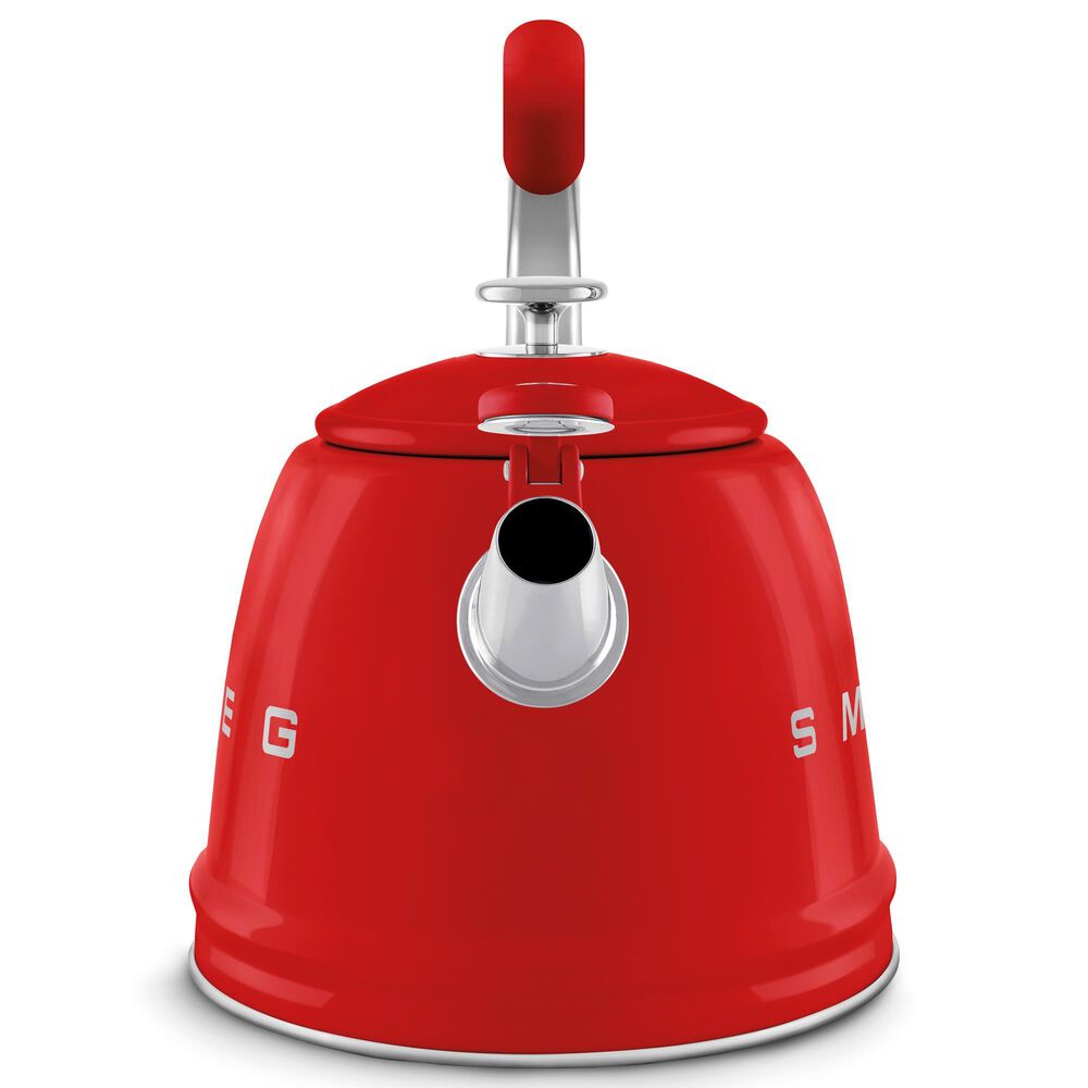 SMEG 2.3L Retro Style Electric Whistling Kettle in Red, , large