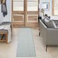 Nourison Courtyard Ivory and Aqua 2"2" x 8" Indoor/Outdoor Runner, , large