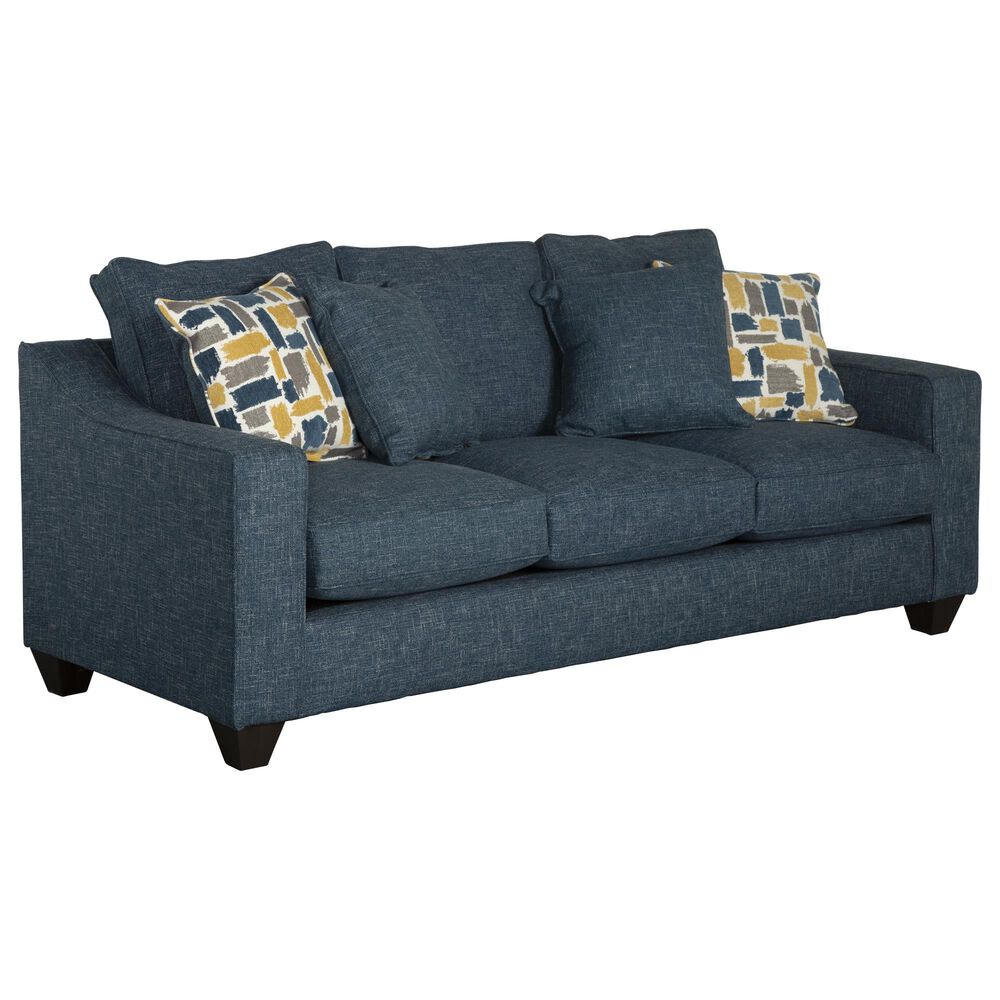 J Cooper USA Stationary Sofa in Galaxy Blue, , large