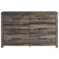 Ashley Drystan Youth 6 Drawer Dresser in Rustic Brown, , large