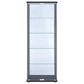 Pacific Landing 5-Shelf Glass Curio Cabinet in Black and Clear, , large