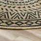 L&R Resources Synergy 4" Round Tan and Black Area Rug, , large