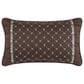 J. Queen New York Maren 12" x 20" Lumbar Pillow in Chocolate, , large