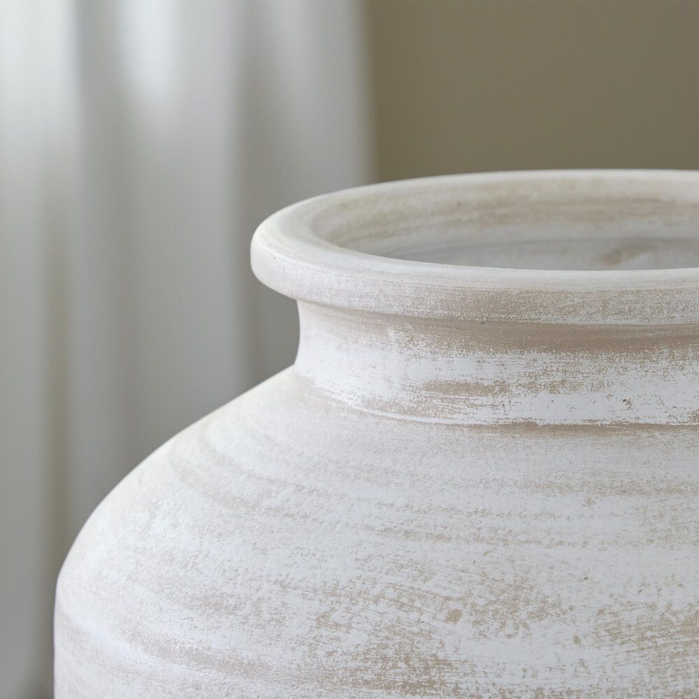 Ashley Meadie 12" Vase in Distressed White, , large