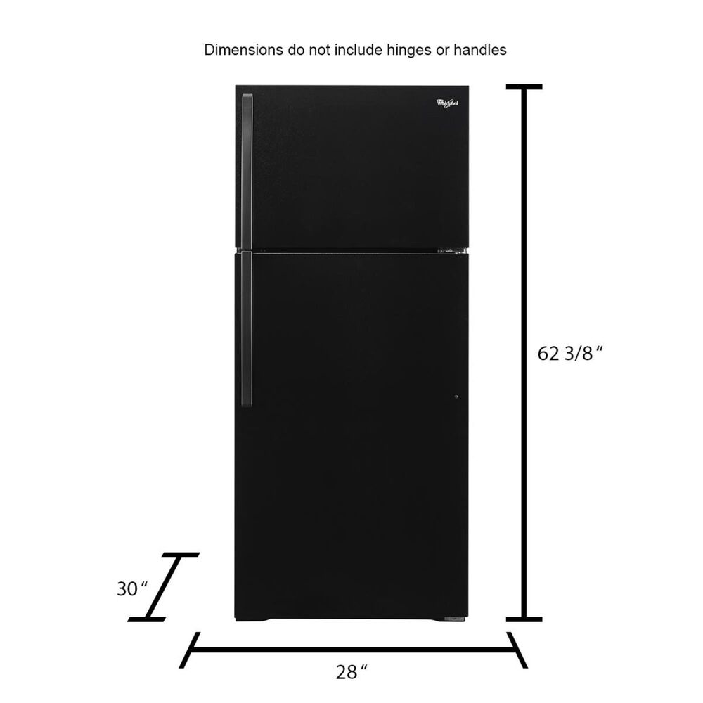 Whirlpool 14.3 Cu. Ft. Top Freezer Refrigerator in Black, , large