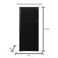 Whirlpool 14.3 Cu. Ft. Top Freezer Refrigerator in Black, , large