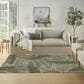 Nourison Garden Oasis GOA02 Ivory and Green 5" x 7" Indoor/Outdoor Area Rug, , large