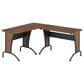 Rta Products Llc Deluxe L-Shaped Desk in Mahogany and Grey, , large