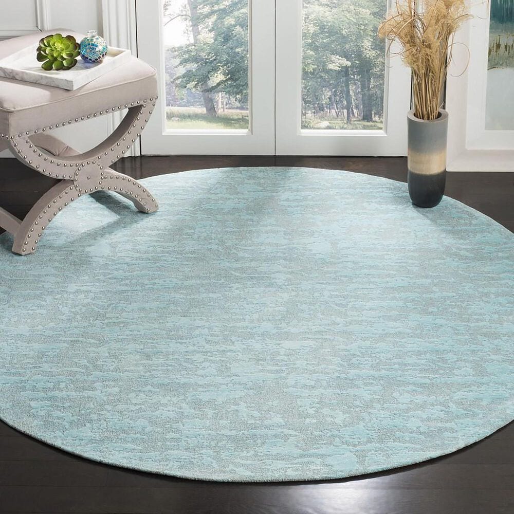 Safavieh Marbella 6&#39; Round Blue and Turquoise Area Rug, , large