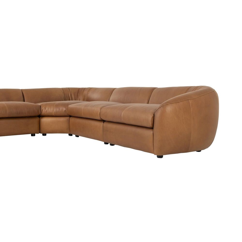 Four Hands Saldana 5PC Sectional-Lorento Cognac, , large