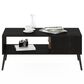 HOMLUX 2-Tier Mid-Century Modern Coffee Table in Espresso, , large