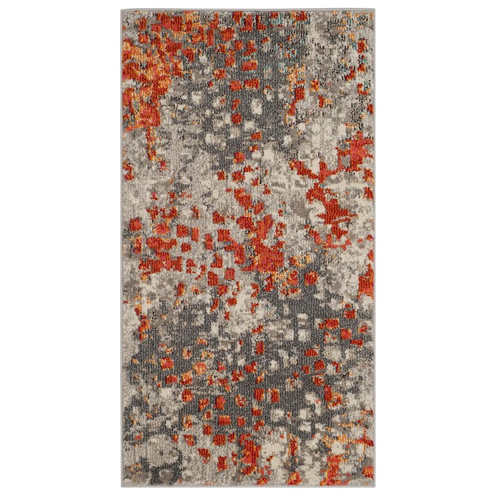 Safavieh Monaco MNC225H-24 2"2" x 4" Grey/Orange Area Rug, , large