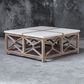 Uttermost Catali 40" Square Coffee Table in Light Wood and Grey, , large