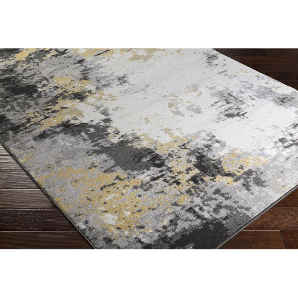 Surya Pepin PEI-1011 5&#39;3&quot; x 7&#39;6&quot; Charcoal, Black and Mustard Area Rug, , large