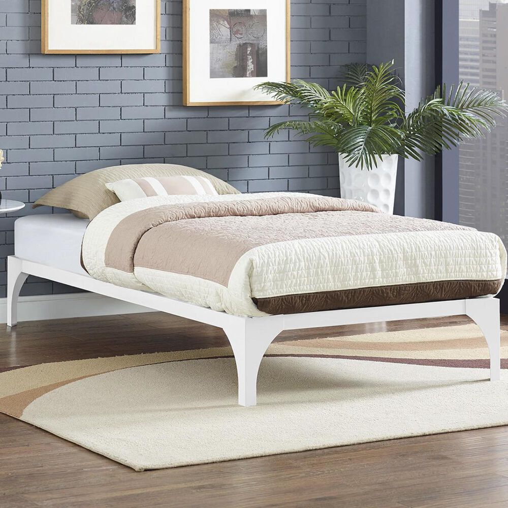 Modway Ollie Twin Bed Frame in White, , large