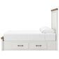 Ashley Savonport Queen Storage Panel Bed in White and Brown, , large
