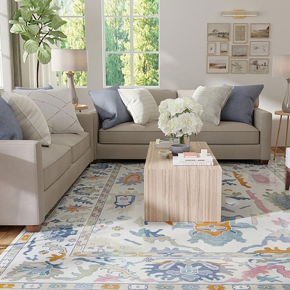 Feizy Karina 3&#39;6&quot; x 5&#39;6&quot; Ivory and Multicolor Area Rug, , large