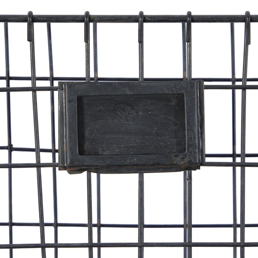 Maple and Jade 2-Slot Decorative Magazine Rack Holder with Suspended Baskets and Label Slot in Matte Black, , large