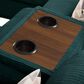 HOMLUX 94.49" L-Shaped Modular Sectional Sofa with Storage Ottoman and Cup Holders in Green, , large