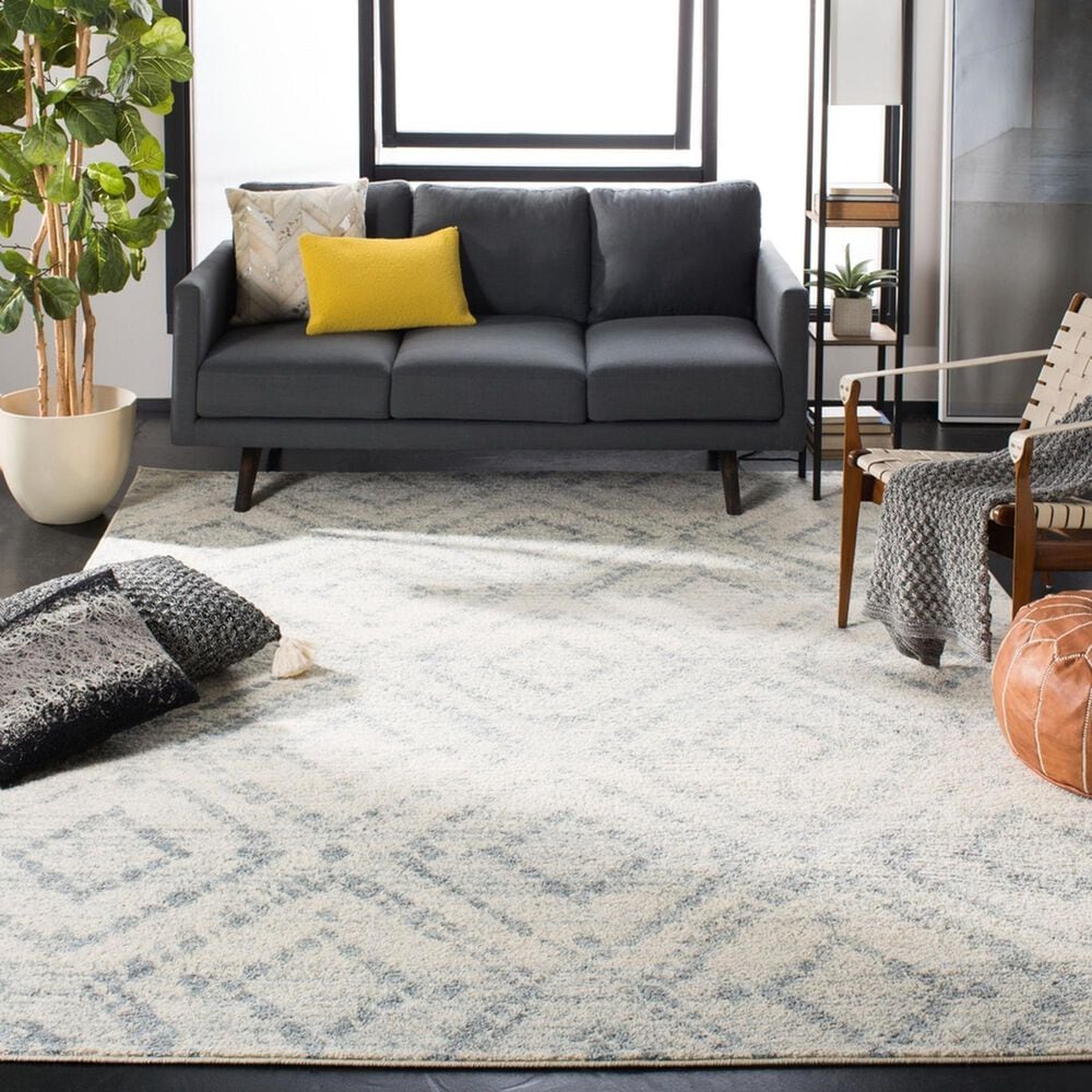 Safavieh Adirondack ADR131T 9&#39; x 12&#39; Ivory and Light Blue Area Rug, , large