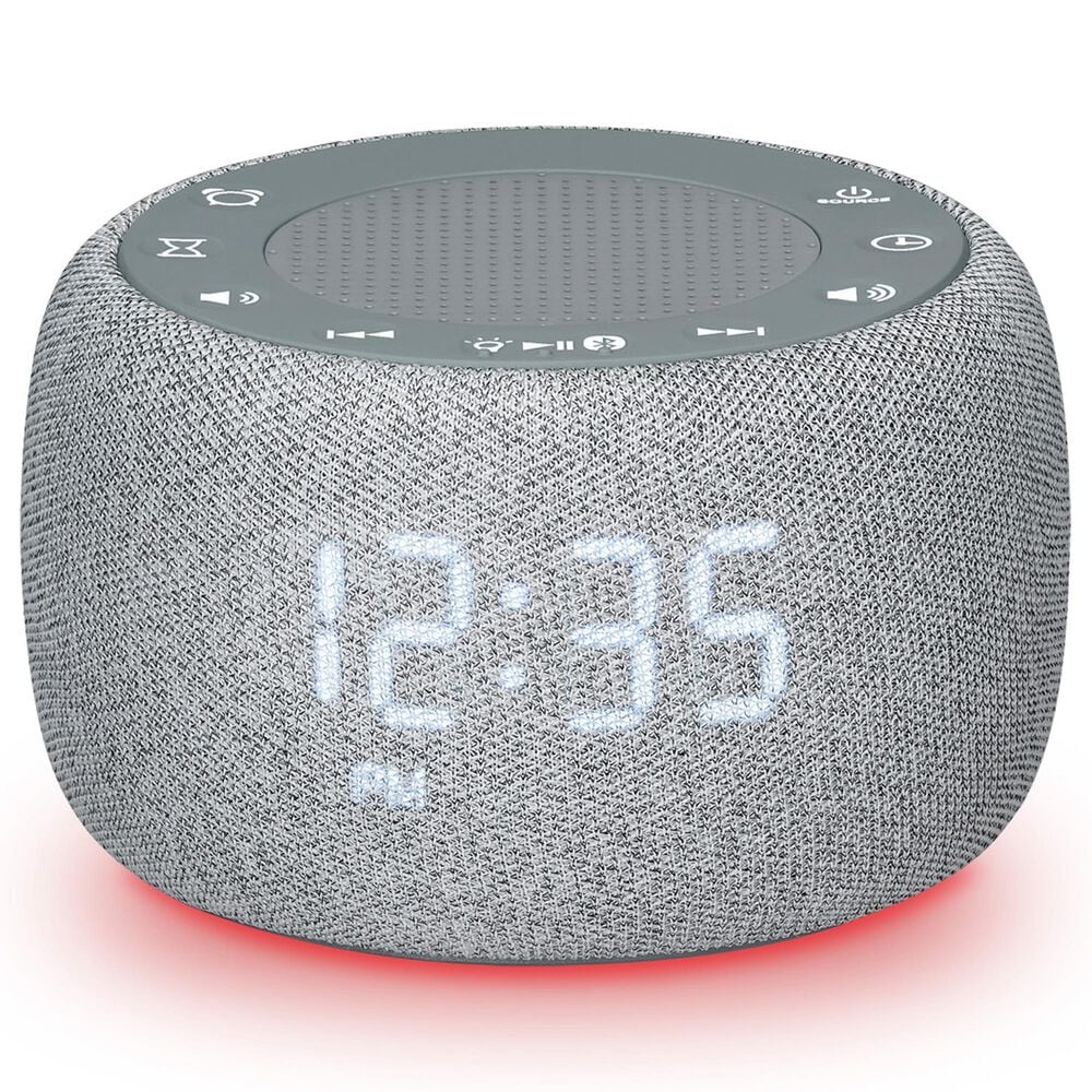 iLive Gentle Wake Alarm Clock White Noise Machine in Light Gray, , large