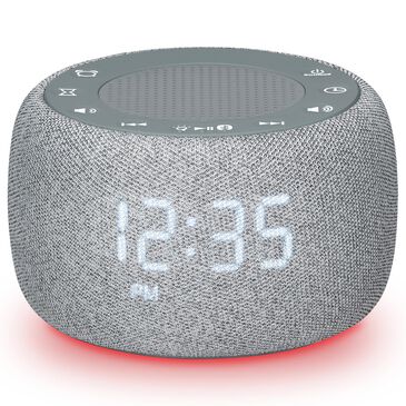 iLive Gentle Wake Alarm Clock White Noise Machine in Light Gray, , large