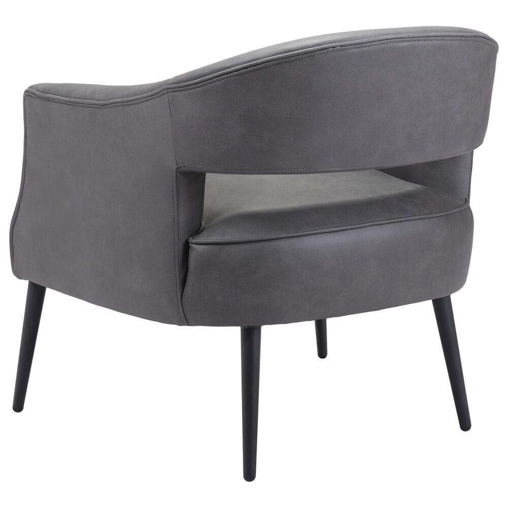 Zuo Modern Berkeley Accent Chair in Vintage Gray and Gold, , large