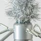 The Gerson Company 4" Pre-Lit Tuscany Tinsel Christmas Tree in Silver, , large