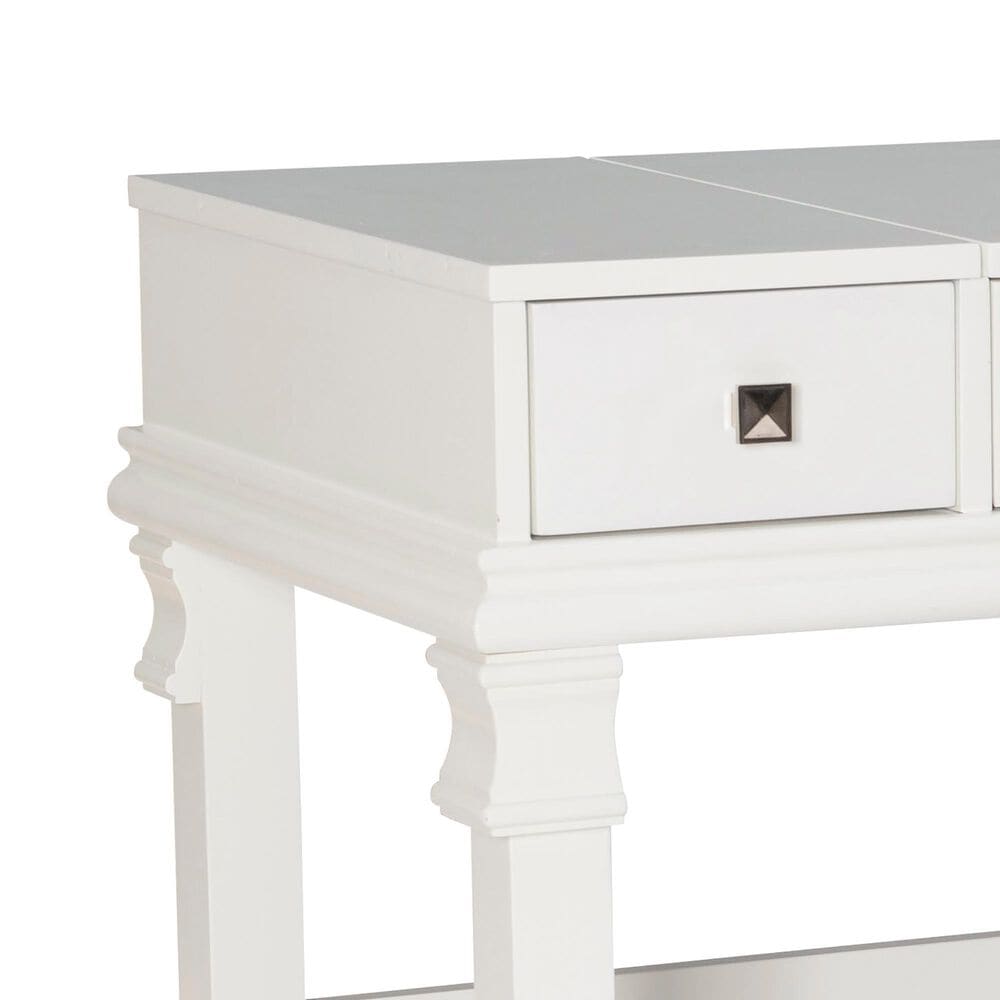 Linon Home Decor Angela Vanity with Stool in White, , large